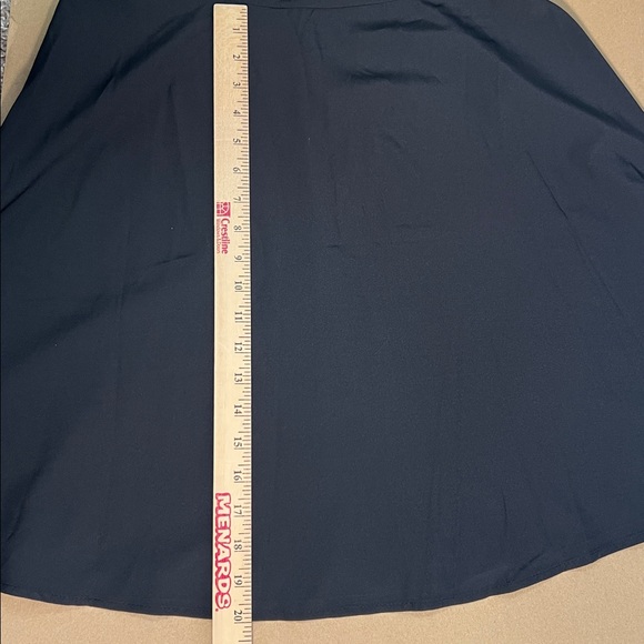 New Black Cami Mini Dress Spaghetti Straps Chick Minimalist Y2K Staple Goth L - Picture 8 of 13